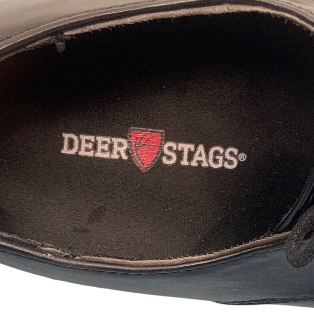 Deer Stags Denny Mens Black Simulated Leather Plain Toe Oxford Shoes Size 6.5 M - Picture 5 of 8